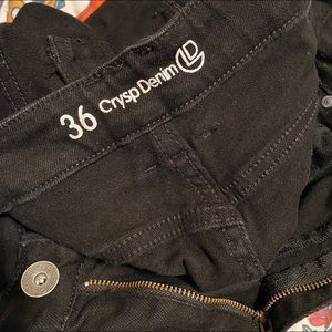 Crispy Denim Black Jeans